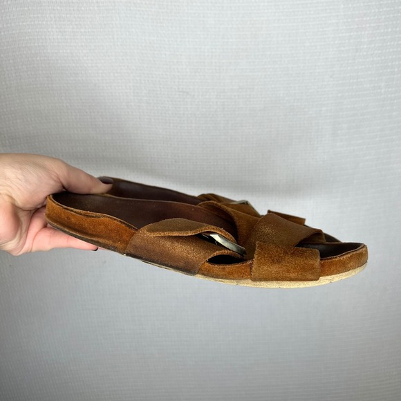 Birkenstock Siena Style Suede Leather Sandals Brown EU 40 US Women 9 - Picture 2 of 6